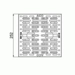 SIPHON DE COURS HAUT + GRILLE PLASTIQUE MICROGRIP - B125 - EUROPOINT ACO