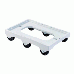 SOCLE ROULEUR - 6 ROUES - POUR BACS ET CAISSES GILAC