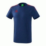 T-SHIRT - ERIMA - 5-C ESSENTIAL ENFANT NEW NAVY/ROUGE