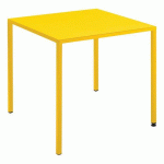TABLE CANADA 80 X 80 CM ACIER - JAUNE - JAYSO