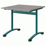 TABLE MALIBU 80X80 T5 DL STRA ABS BÉTON F186/BLEU 5018