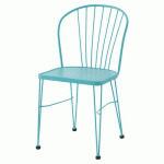 CHAISE TUDELA ACIER 4 PIEDS - TURQUOISE - JAYSO
