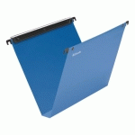 LOT DE 10 - DOSSIER SUSPENDU POUR TIROIRS POLYPROPYLÈNE OPAQUE VMG ESSELTE FOND 30 MM BLEU