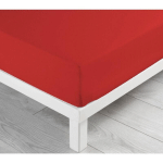 PROMO LINGE - DRAP HOUSSE 100 % COTON - LINA - 180X200CM - ROUGE .