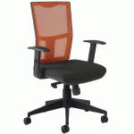 FAUTEUIL BUREAU RITZ ACCOUDOIRS RÉGLABLES DOSSIER RÉSILLE COLORIS CORAIL - MANUTAN COLLECTIVITÉS