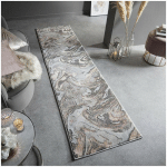 FLAIR RUGS - TAPIS EFFET 3D POUR SALON MARBLED ROSE 80X300 - ROSE