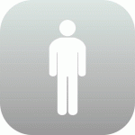 LOT DE 2 - PLAQUE PLEXI HOMME - 120 X 120 MM - GRIS