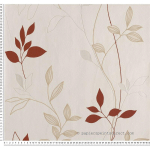 BRICOFLOR - PAPIER PEINT CRÈME & ROUGE INTISSÉ À MOTIF TAPISSERIE CRÈME MOTIF FLORAL PAPIERS PEINTS CRÈME & ROUGE IDÉAL POUR SALON - CRÈME, ROUGE