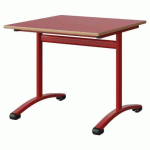 TABLE MALIBU 80X80 T5 DL STRA ALAISÉ ROUGE U321/ROUGE 3020