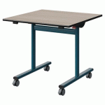 TABLE MALIBU RAB. 80X80 T5 DL ST ANTIB ACACIA/NOIR BLEU 5025