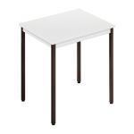 TABLE POLYVALENTE RECTANGLE - L. 70 X P. 60 CM - PLATEAU GRIS - PIEDS NOIR