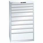 ARMOIRE BLANC PUR 870X725X1450 AVEC 9 TIR. 200KG - LISTA