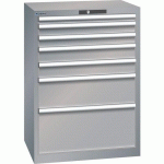 ARMOIRE GRIS PIGEON 717X572X1000 AVEC 7 TIR. 75KG - LISTA