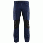 PANTALON DE TRAVAIL SERVICES STRETCH MARINE/NOIR TAILLE 44 - BLAKLADER