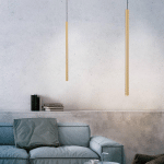 PAUL NEUHAUS FLUTE SUSPENSION LED À 1 LAMPE EN LAITON