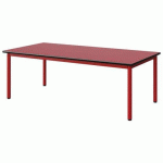 TABLE MALIBU 160X80 T2 4P STRA ROUGE U321/NOIR ROUGE 3020