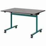 TABLE MALIBU RAB. 120X80 T5 DL ST BÉTON F186/NOIR BLEU 5018