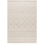 ALLOTAPIS - TAPIS ETHNIQUE EFFET 3D À COURTES MÈCHES ZARRA BEIGE 120X170 - BEIGE