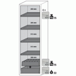 ARMOIRE SÉCURITÉ S-CLASSIC-90 S90.196.060 GRIS CLAIR