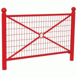 BARRIÈRE PROVINCE GRILLAGÉE 1.57 M BOULE - ZINC ROUGE 3020 - PROCITY