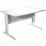 BUREAU DROIT PIEDS L EN MÉTAL FAST 120 CM BLANC BLANC