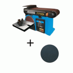 COMBINÉ PONCEUSE 375W - 150MM LOPON150 + LOT DE 10 ADAPTATEURS DISQUE ABRASIF LEMAN
