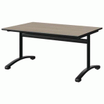TABLE MALIBU 120X80 T3 DL ST ANTIB CHÊNE 1146/NOIR NOIR 9005
