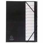 TRIEUR RIGIDE EXACOMPTA ORDONATOR NUMÉRIQUE 12 DIVISIOSN NOIR