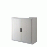 ARMOIRE À RIDEAUX DÉMONTABLE EASY OFFICE 104 X 110 CM CORPS GRIS - RIDEAUX GRIS