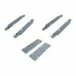 JEU PLATINES COULISSANTES ECLA POUR PÔLE DE 4 BUREAUX - FINITION ALUMINIUM