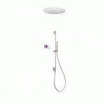 KIT DE DOUCHE THERMOSTATIQUE ÉLECTRONIQUE ET ENCASTRÉ SHOWER TECHNOLOGY AVEC CONTRÔLE ÉLECTRONIQUE COMPRIS (BLANC) - TRES 092865