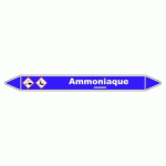 LOT DE 3 - MARQUEUR DE TUYAUTERIE - AMMONIAQUE - NFX 08-105 - VINYLE LAMINÉ 355 X 37 MM