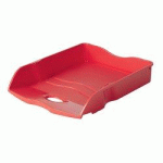 LOT DE 6 - CORBEILLE À COURRIER RE-LOOP, A4, PLASTIQUE ÉCO, ROUGE