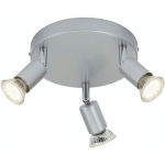 PLAFONNIER LED SPOT BRILONER LEUCHTEN RAY, 3 W, 250 LM, IP20, COULEUR TITANE, MÉTAL, INCL., 3X GU10, Ø 16 XCM