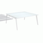 PÔLE DE 2 BUREAUX SUIVANT EDEN ARCHE + GOULOTTE L 180 CM PLATEAU BLANC PIÈTEMENT BLANC