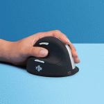 R-GO TOOLS SOURIS ERGONOMIQUE R-GO HE BREAK AVEC LOGICIEL DE PAUSE, GAUCHER, GRAND (LONGUEUR DE LA MAIN > 185 MM), BLUETOOTH, NOIR