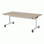 TABLE MALIBU RAB. 160X80 T3 DL STRA ALAISÉ ACACIA/BLC 9016