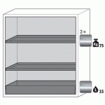 ARMOIRE SÉCURITÉ S-CLASSIC-90 S90.129.120 GRIS CLAIR