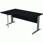 BUREAU GAUCHE PIEDS L MÉTAL FAST 160CM NOIR ANTHRACITE