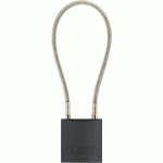 CADENAS DE CONSIGNATION - CÂBLE INOX GAÎNÉ 20 CM - CORPS TITALIUM NOIR ABUS