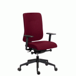 CHAISE DE BUREAU SITIZEN TISSU AVEC ACCOUDOIRS 3D BORDEAUX