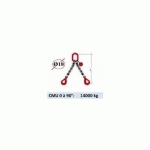 ELINGUE CHAINE 2 BRINS - CROCHETS AUTOMATIQUES - CMU 14000 KG (CLASSE 80)