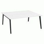 PÔLE 2 BUREAUX BLANCS L 180 X 163 CM - EXPRIM - PIÉTEMENT ANTHRACITE