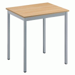 TABLE DE BUREAU MULTI-USAGE ÉCO CHÊNE CLAIR 70 X 60 CM PIÈTEMENT ALUMINUM