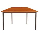 TABLE MODULAIRE DOMINO TRAPÈZE - L. 120 X P. 60 CM - PLATEAU TECK - PIEDS NOIR