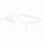 TABLE RÉUNION ATEM 500 X 400 CM PIED ROND BLANC /BLANC - MBA