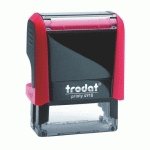 TAMPON TEXTE PERSONNALISABLE PRINTY 4911 TRODAT MONOCHROME 3 LIGNES - ROUGE
