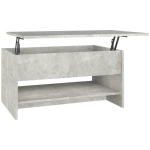 TABLE BASSE GRIS BÉTON 80X50X40 CM BOIS D'INGÉNIERIE