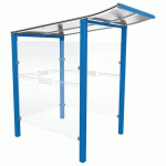 ABRI CAISSE MODULO 1.30 M AVEC BARDAGES LATÉRAUX - BLEU 5010 - PROCITY