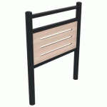BARRIÈRE HESI 1 M TÊTE BOMBÉE CHÊNE CL AJOURÉ/MÉT GRIS 7016 - BUTON DESIGN